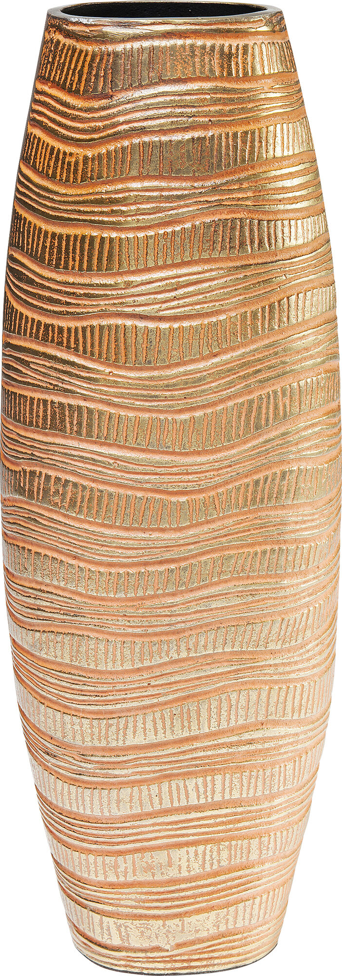 Wazon Souk Crinkles Ø17x46 cm złoty – obraz-1