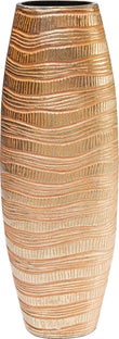 Wazon Souk Crinkles Ø17x46 cm złoty – obraz-1