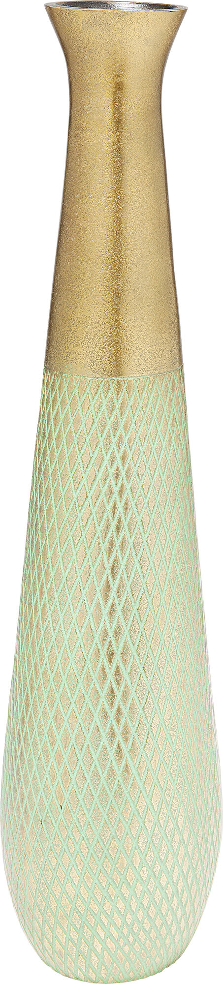 Wazon aluminiowy złoty Ø12x51 cm – obraz-1
