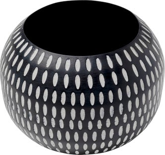 Vasija de acero negro motivos loft Ø19x12 cm – Imagen-1.