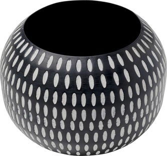 Vasija de acero negro motivos loft Ø19x12 cm – Imagen-1.