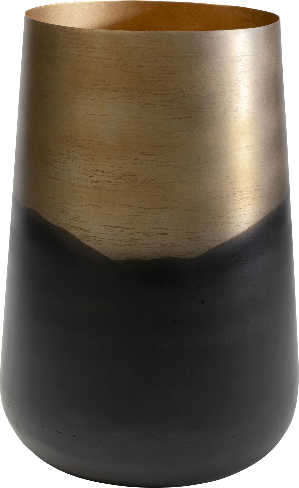 Wazon stalowy szaro-złoty Ø27x43 cm – obraz-1