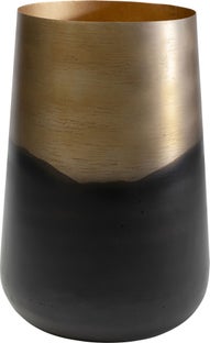 Wazon stalowy szaro-złoty Ø27x43 cm – obraz-1
