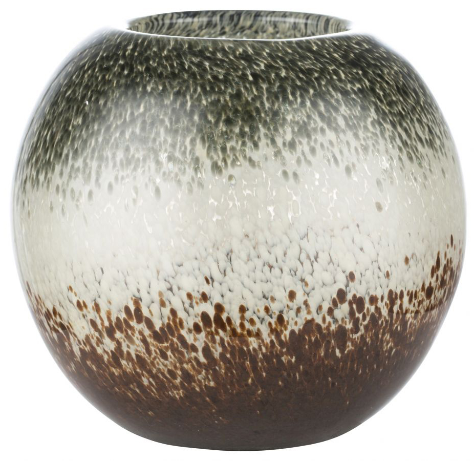 Wazon dekoracyjny brązowy Ø12x13 cm – obraz-1