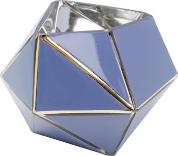 Wazon dekoracyjny niebieski 19x19 cm – obraz-1