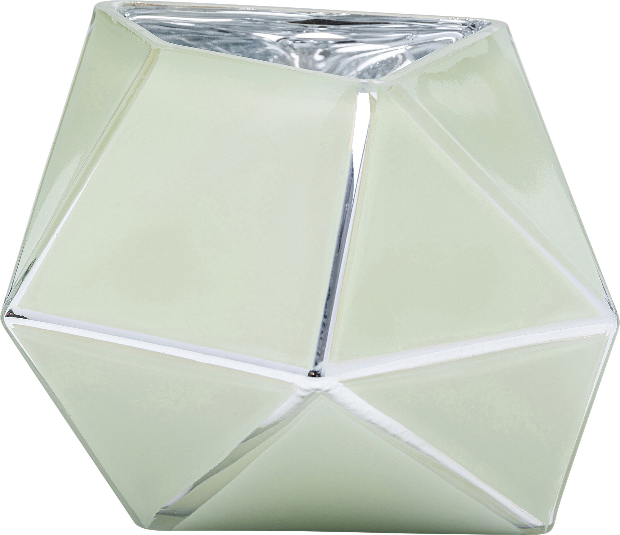 Wazon dekoracyjny srebrny 19x19 cm – obraz-1