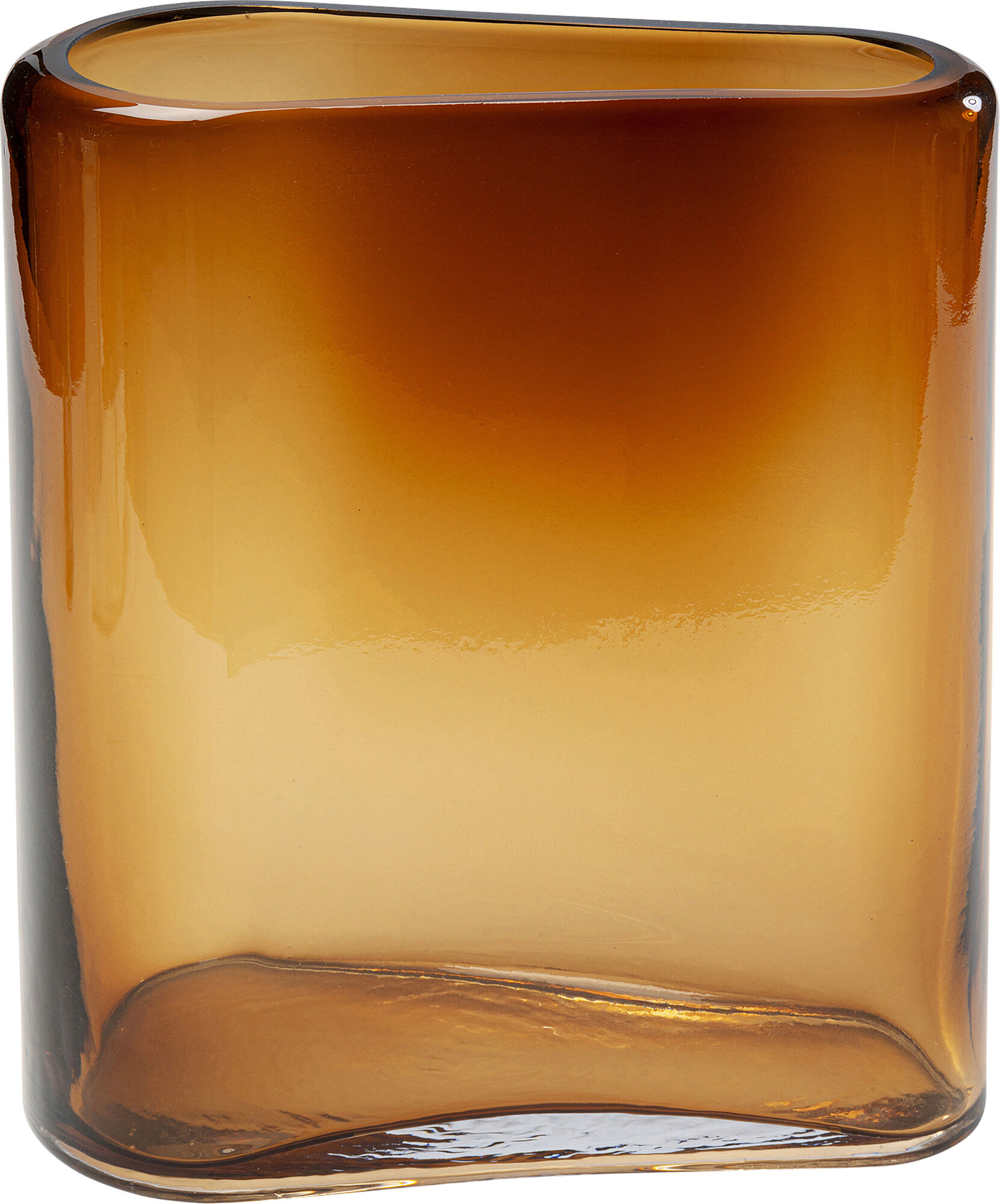 Wazon szklany brązowy nowoczesny 25x32 cm – obraz-1