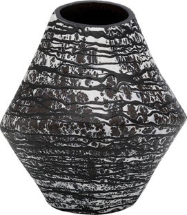 Wazon szklany czarny do salonu 27 cm – obraz-1