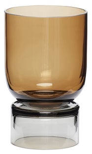 Wazon transparentny brązowy 18 cm Outlet – obraz-1