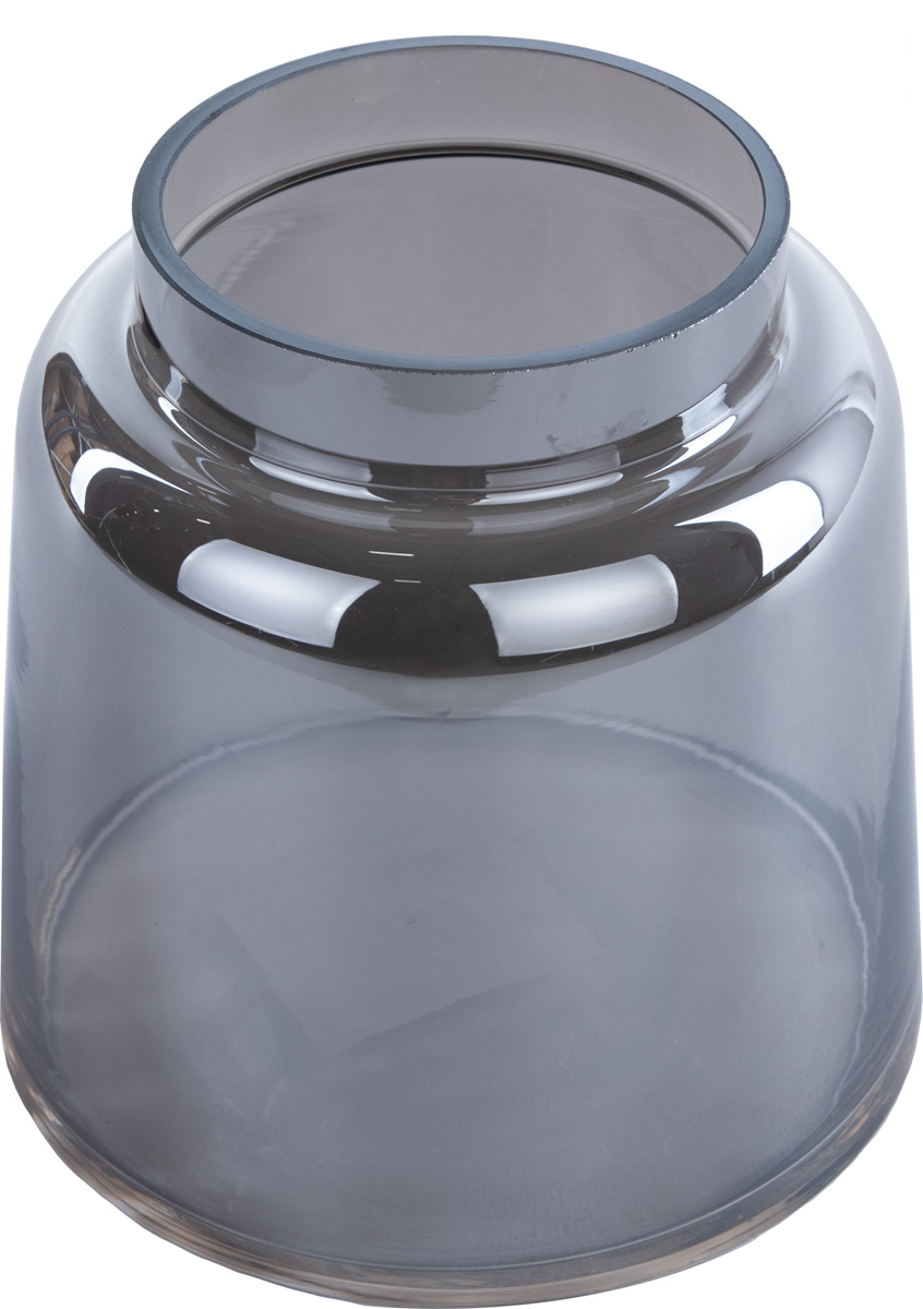 Wazon szklany szary 15 cm – obraz-1