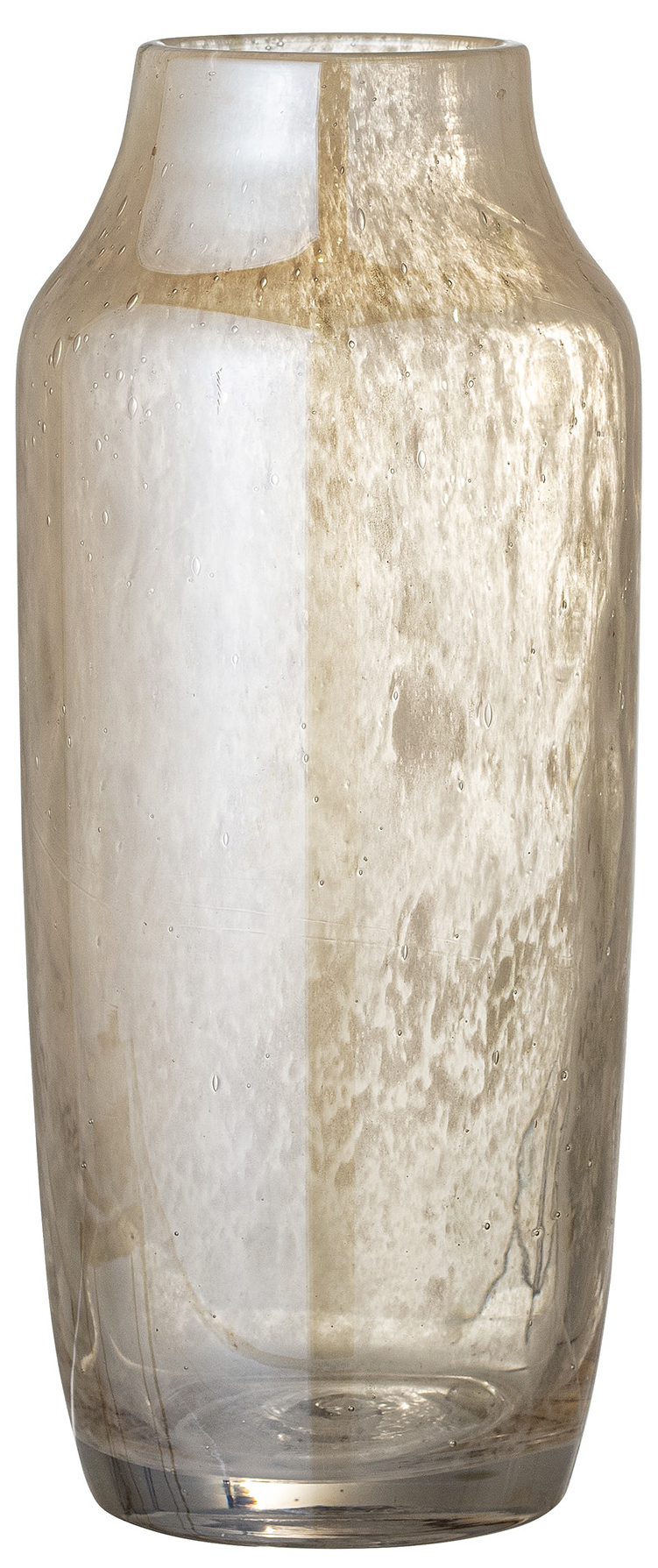 Wazon szklany Ø13x31 cm transparentny brązowy – obraz-1