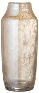 Wazon szklany Ø13x31 cm transparentny brązowy – obraz-1