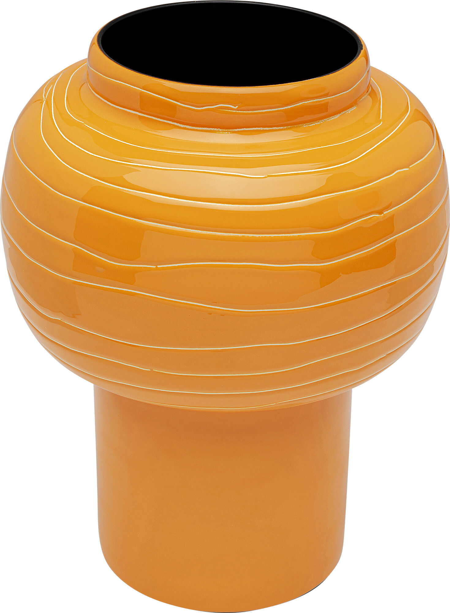 Wazon w kolorze pomarańczowym stal emaliowana Ø21x26 cm – obraz-1