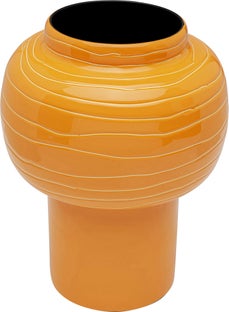 Wazon w kolorze pomarańczowym stal emaliowana Ø21x26 cm – obraz-1