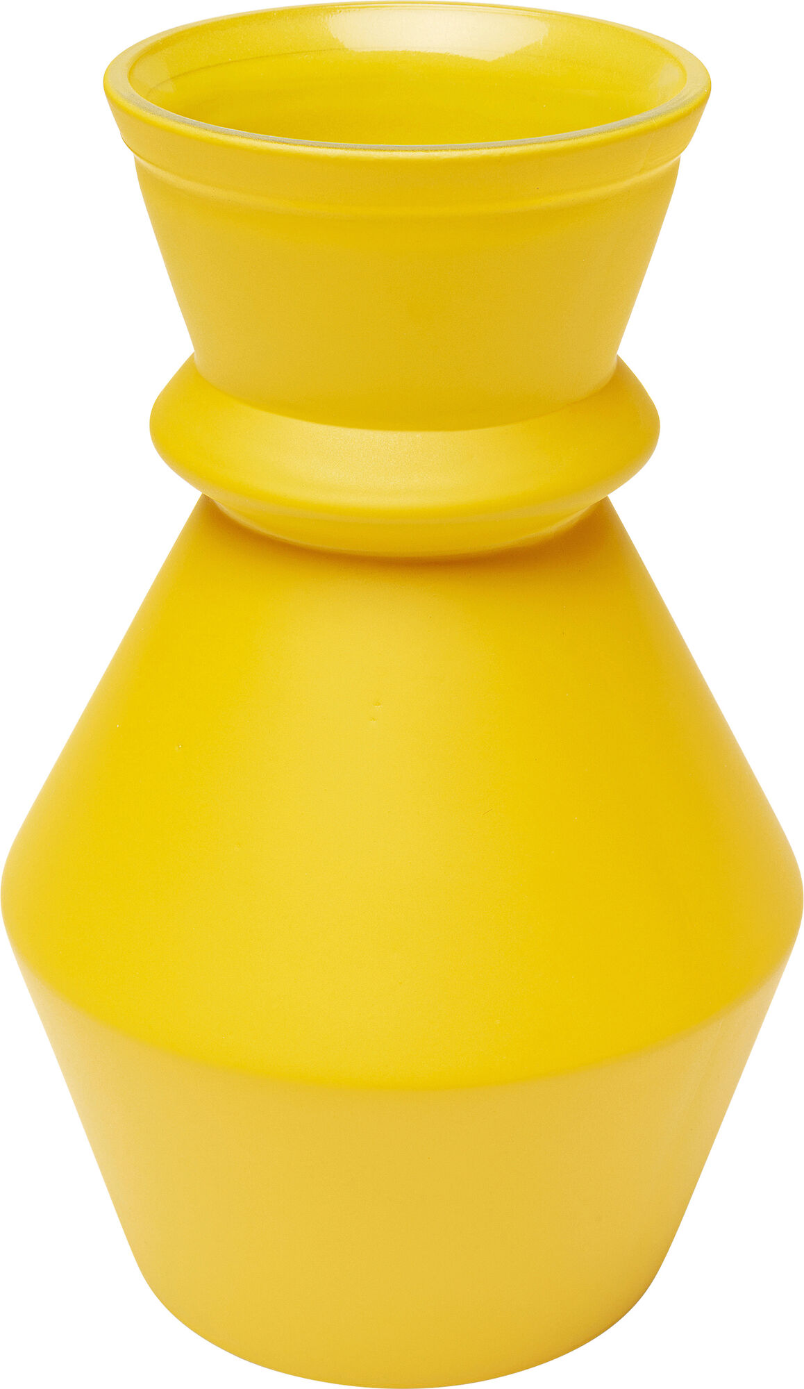 Wazon w kolorze żółtym szkło z recyklingu Ø16x30 cm – obraz-1