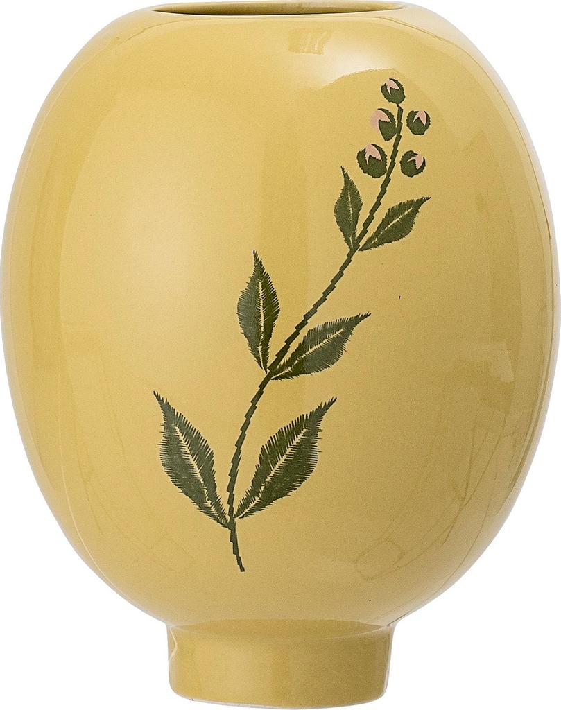 Wazon dekoracyjny żółty Ø12x15 cm – obraz-1