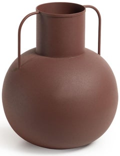 Wazon duży metalowy bordowy Ø26x31 cm – obraz-1