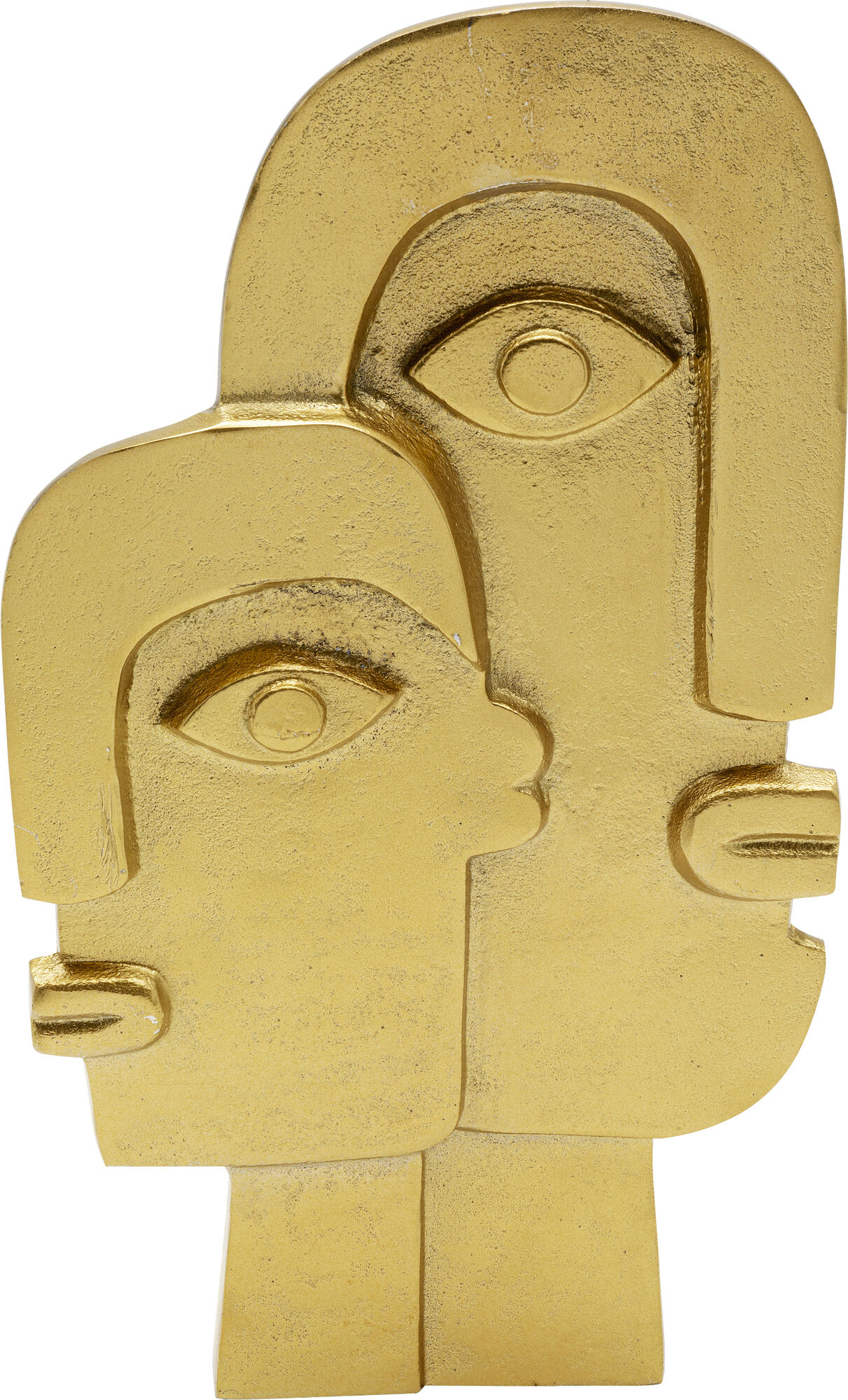 Wazon z aluminium w kolorze złotym motyw twarzy 20x36 cm – obraz-1