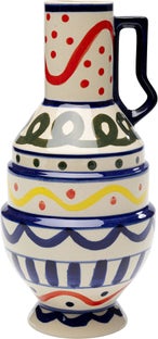 Wazon z ceramiki boho kolorowe wzory Ø13x25 cm – grafika-1.