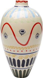 Wazon z ceramiki boho kolorowe wzory Ø20x37 cm – obraz-1