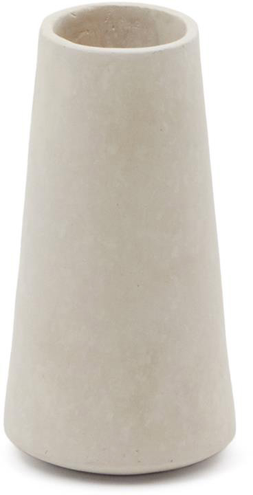 Wazon z papieru stożkowy biały mały Ø 10 x 20 cm papier mache – obraz-1