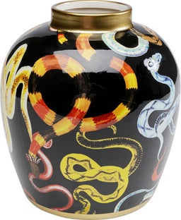 Wazon z porcelany motyw węży Ø20x22 cm – obraz-1