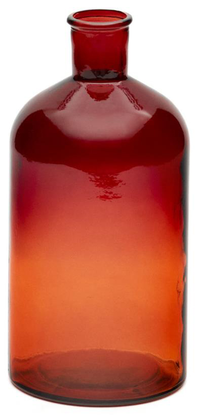 Wazon ze szkła z recyklingu brązowy Ø14x28 cm – obraz-1