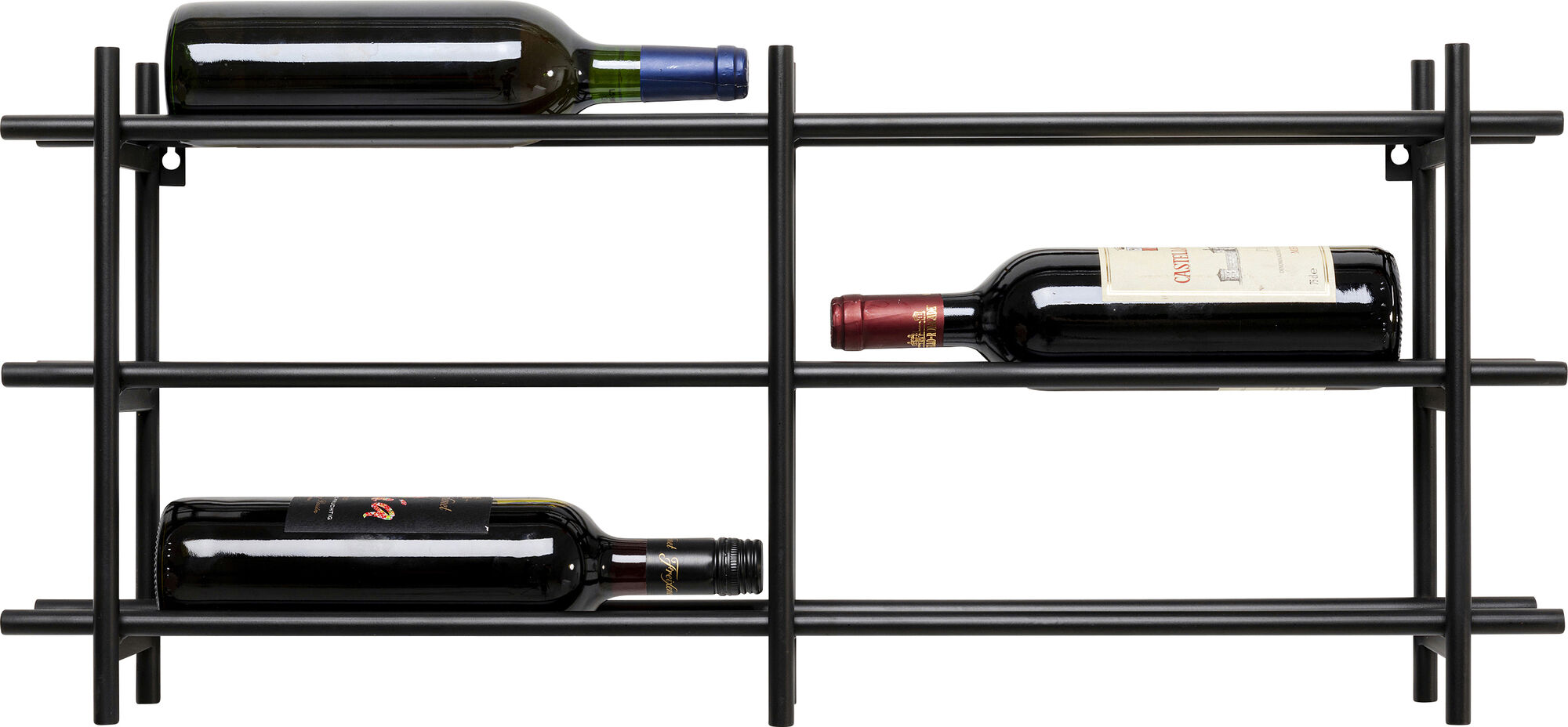 Wine Shelf Cape Town Black 80x34cm – billede-1.