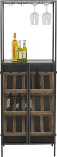 Raft pentru sticle Lisboa Bar Negru 60x170 cm – imagine-1.
