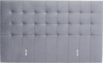Wezgłowie pikowane tapicerowane szare 160x110 cm – obraz-1