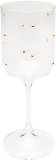 Copa de vino blanco Glam Dots Dorado 22 cm – Imagen-1.