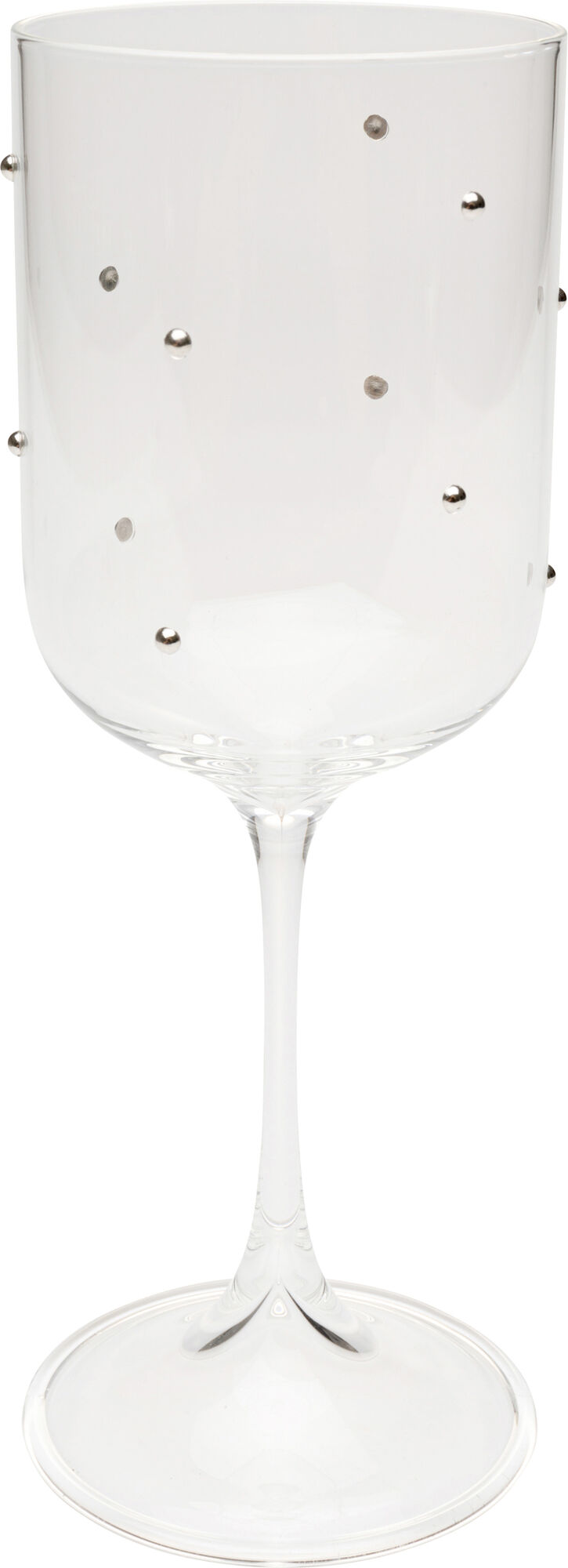 Kieliszek do Białego Wina Glam Dots Srebrny 22cm – grafika-1.