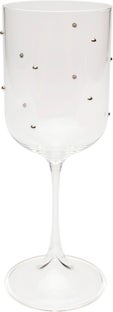 Kieliszek do białego wina Glam Dots srebrny 22 cm – grafika-1.