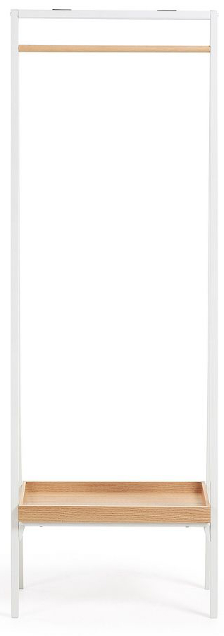 Wieszak drewniany biały 55x160 cm – obraz-1