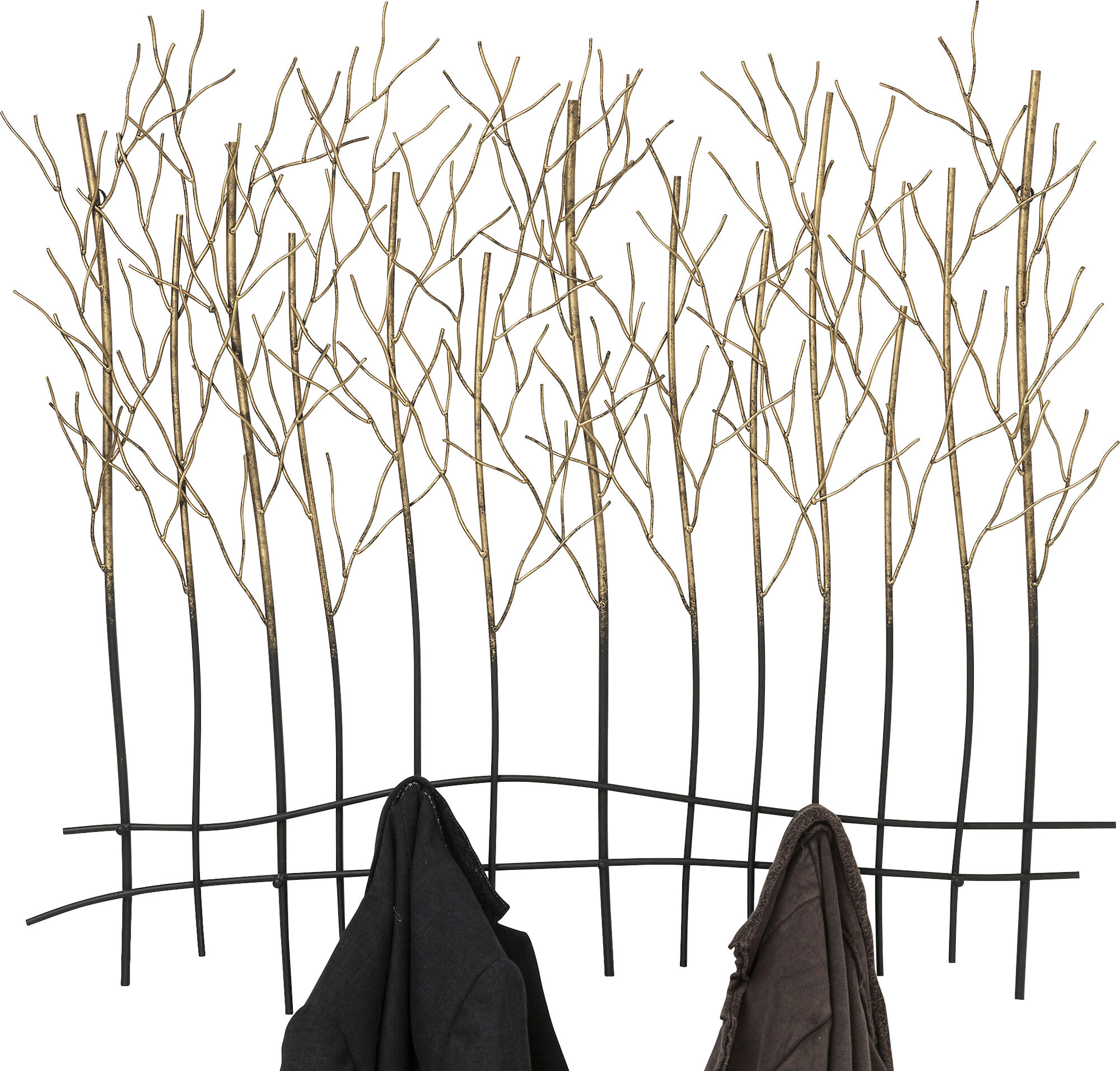 Wieszak ścienny metalowy czarny 89x83 cm – obraz-1