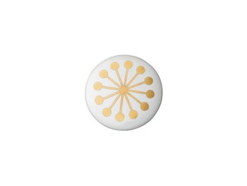 Haczyk Coathook Pattern Ø4 cm biało-złoty #3 – obraz-1