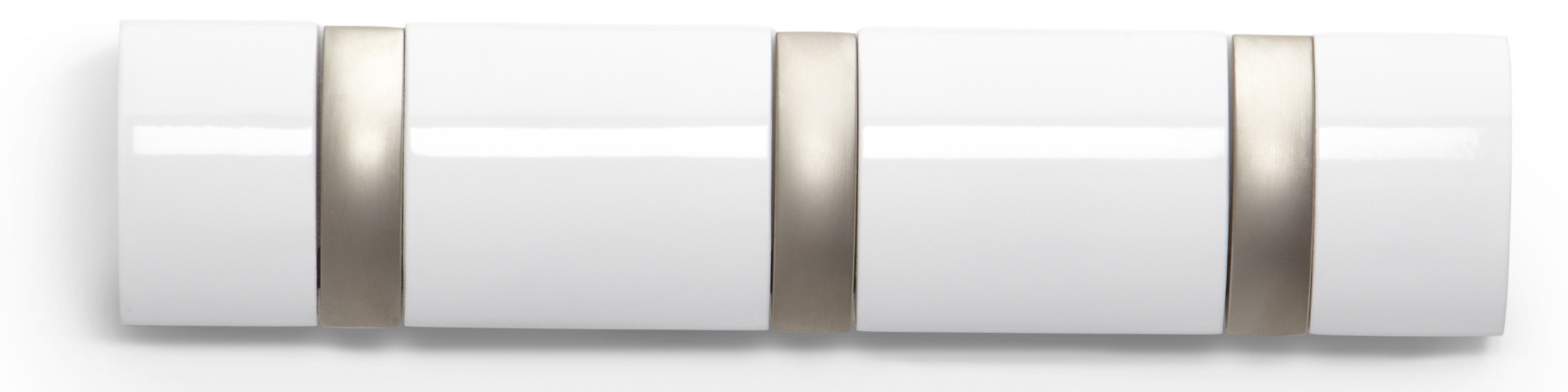 Wieszak ścienny drewniany biały 33x8 cm – obraz-1