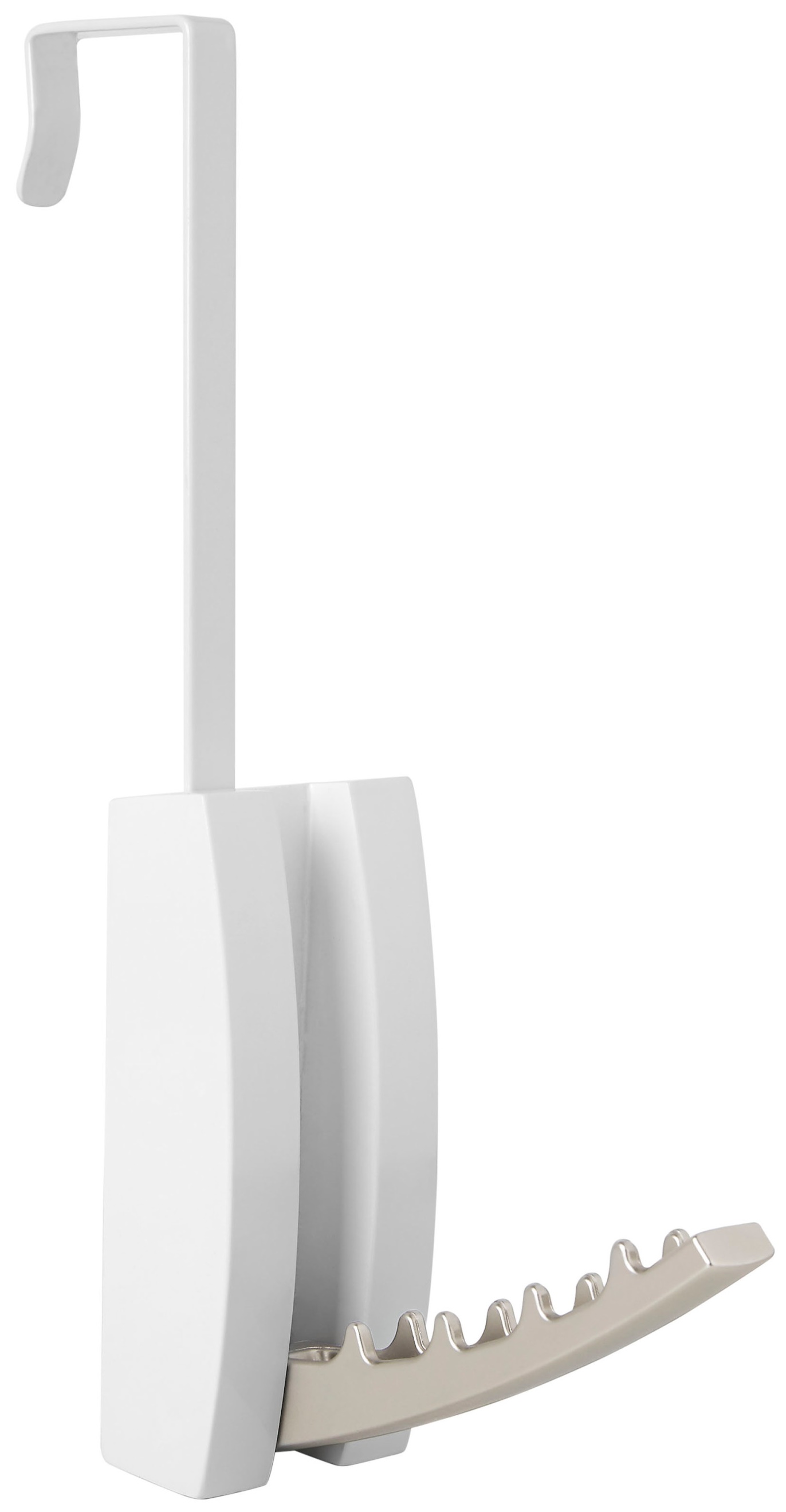 Wieszak ścienny drewno biały 5x26 cm – obraz-1