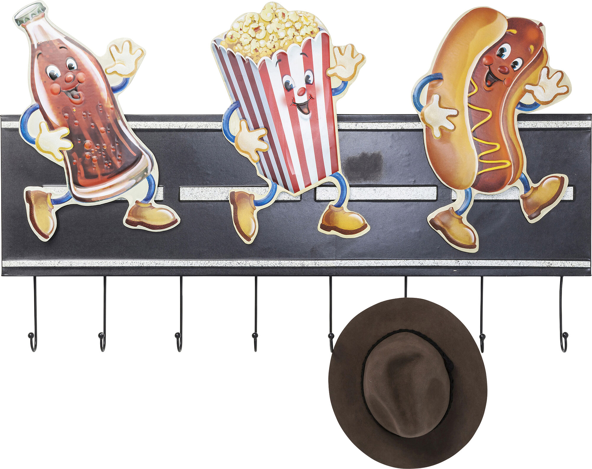 Wieszak ścienny metalowy kolorowy 110x68 cm – obraz-1