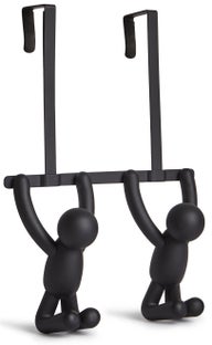 Wieszak na drzwi plastikowy czarny 22x32 cm – obraz-1