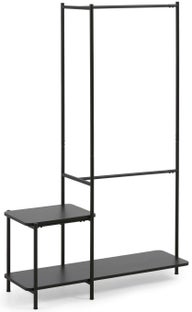 Wieszak na ubrania metalowy czarny 100x150 cm – obraz-1