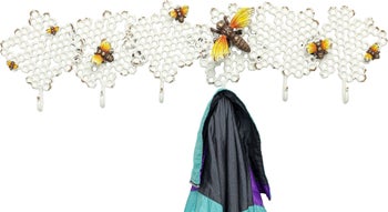 Wieszak ścienny Bee 89x25 cm kolorowy – obraz-1