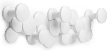 Wieszak ścienny Bubble 48x15 cm biały – obraz-1