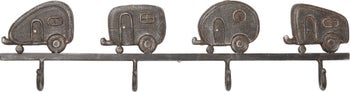 Wieszak ścienny metalowy szary 64x17 cm – obraz-1