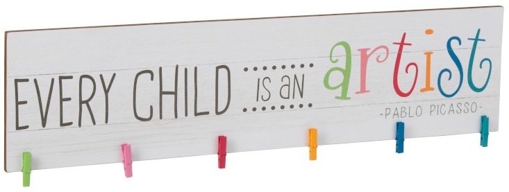 Wieszak ścienny drewno kolorowy 100x26 cm – obraz-1