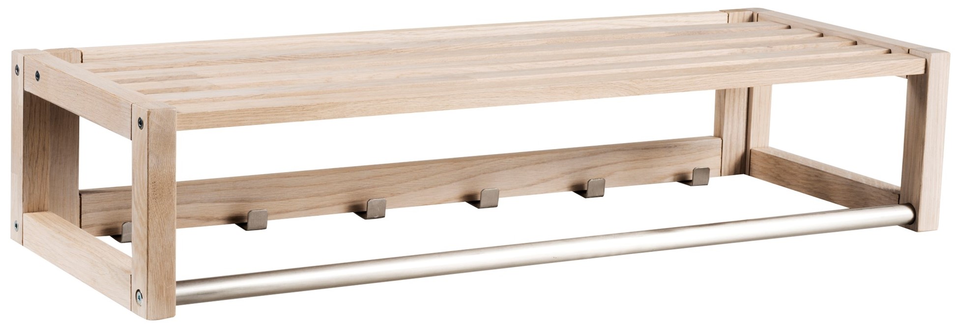 Wieszak ścienny drewniany 80x17 cm – obraz-1