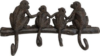Hängare Monkey Family - Svart, 4 krokar – bild-1.
