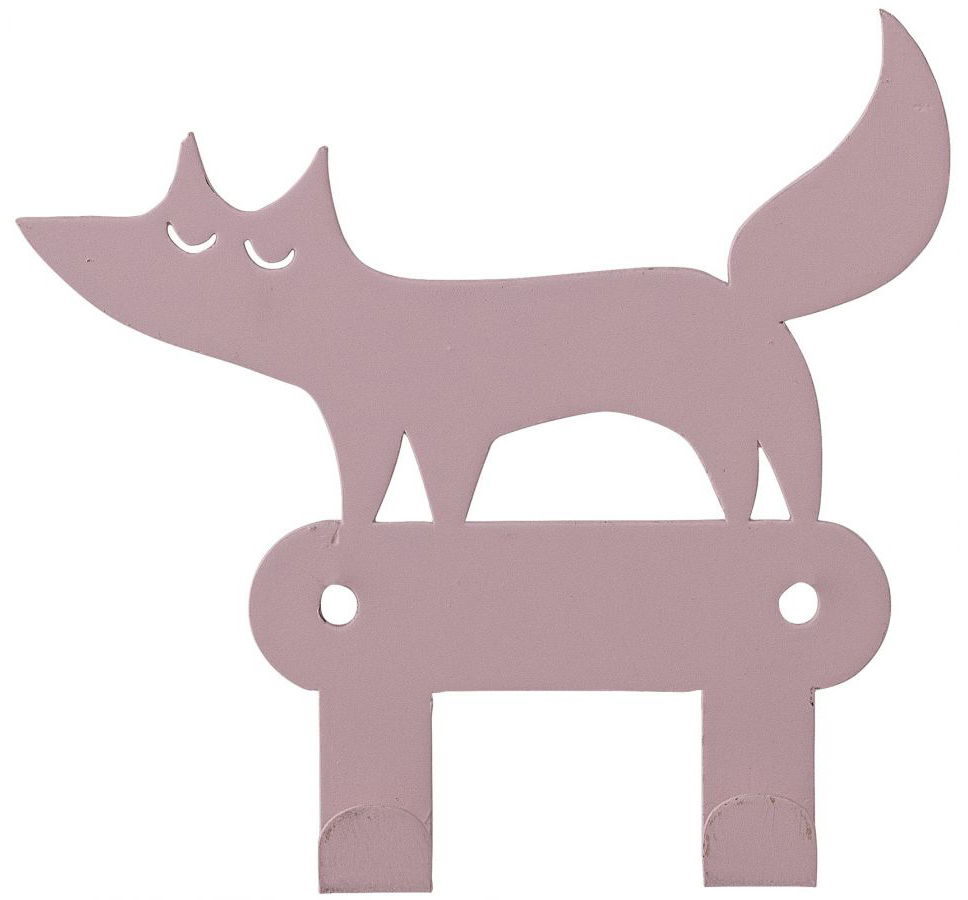 Wieszak ścienny metalowy różowy 10,5x11,5 cm – obraz-1