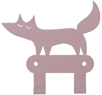 Wieszak ścienny metalowy różowy 10,5x11,5 cm – obraz-1