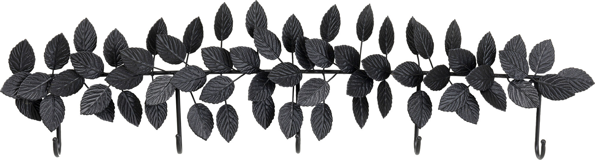 Wieszak ścienny Leafs 91x23cm czarny – obraz-1